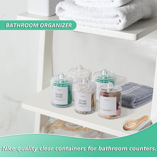 Clear Bathroom Storage Jar Set