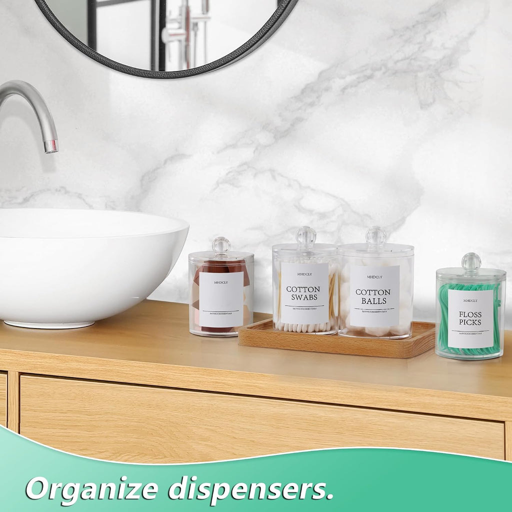 Clear Bathroom Storage Jar Set